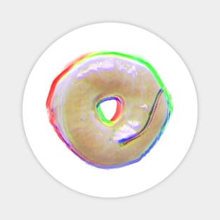 Glitchy Technicolor Donut Thing Magnet